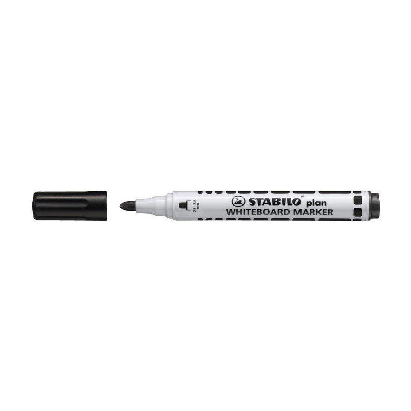 Plan Whiteboard BLACK Chisel Marker - (10/bx)