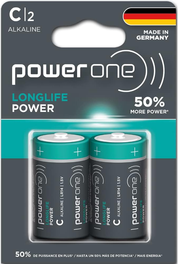 Powerone Longlife C Power Battery 2pk