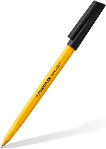 Staedtler #430F9 BLACK FINE Ballpoint Stick Pen 
