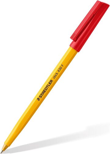 Staedtler 430F2 RED FINE Ballpoint Stick Pen