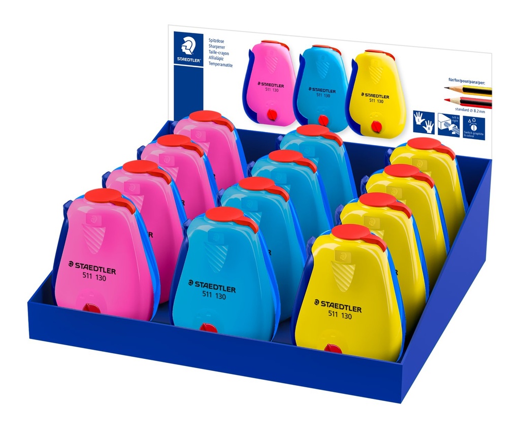 Staedtler 1 Hole Tub #511130S Sharpener (Single) - (12/bx)
