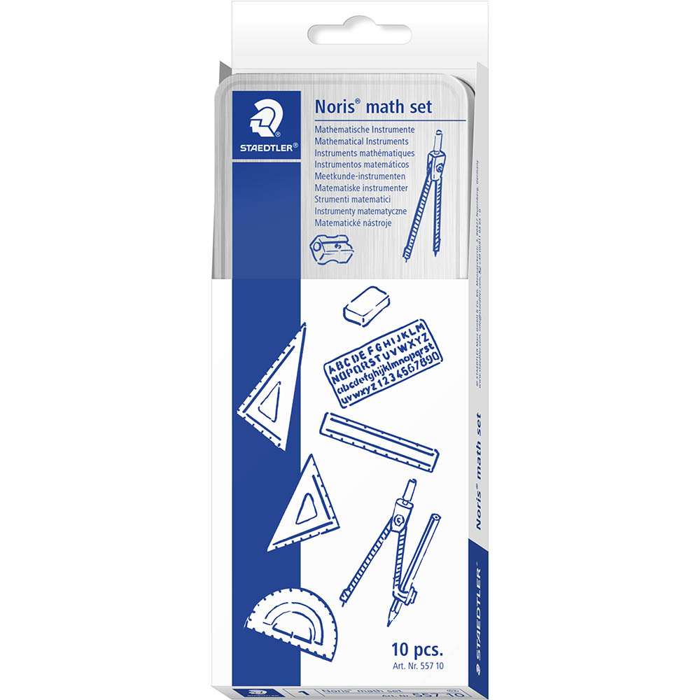 Noris Math 10pc #55710 Set In Tin  - (12/ctn)