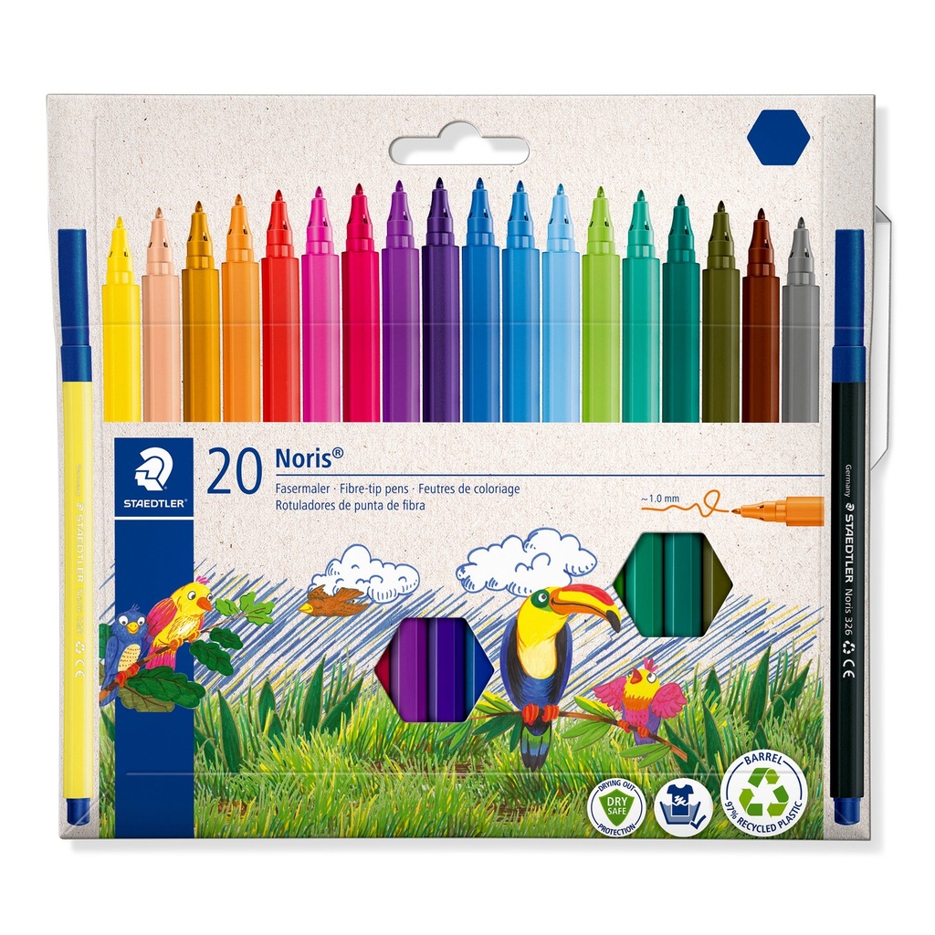 Noris #326 WP20 Felt Tip Pens 20pk