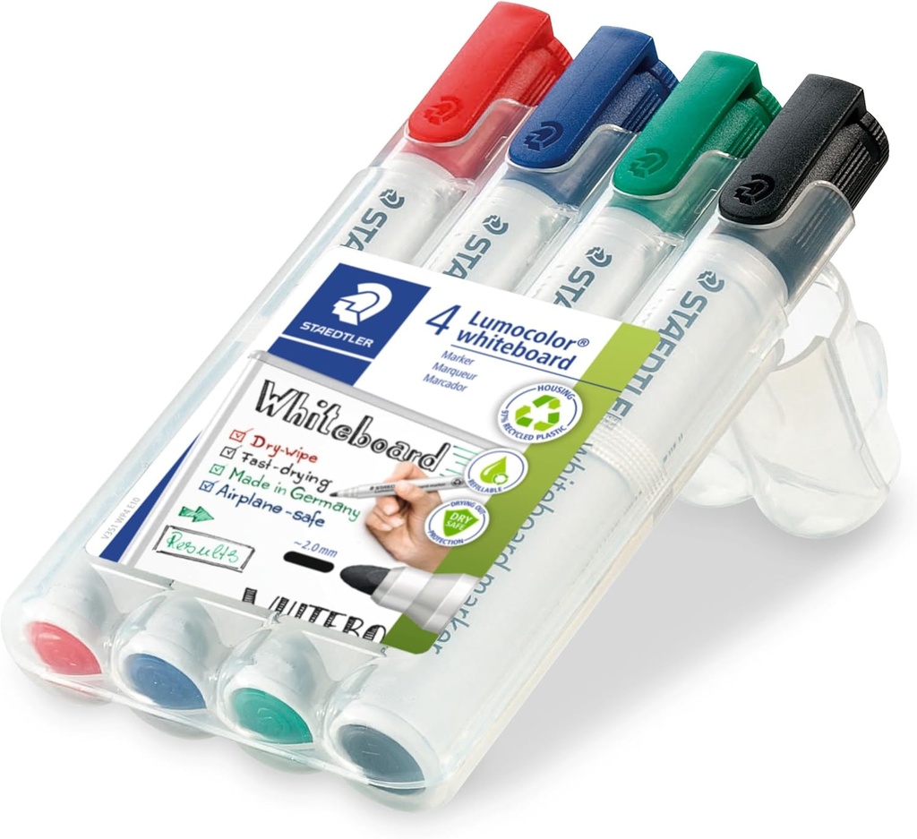 Staedter #351-WP4 Whiteboard Marker 4 Colour Set 