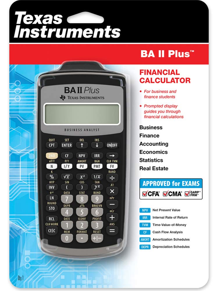 Texas BAII Plus Financial 10 Dig Calc.