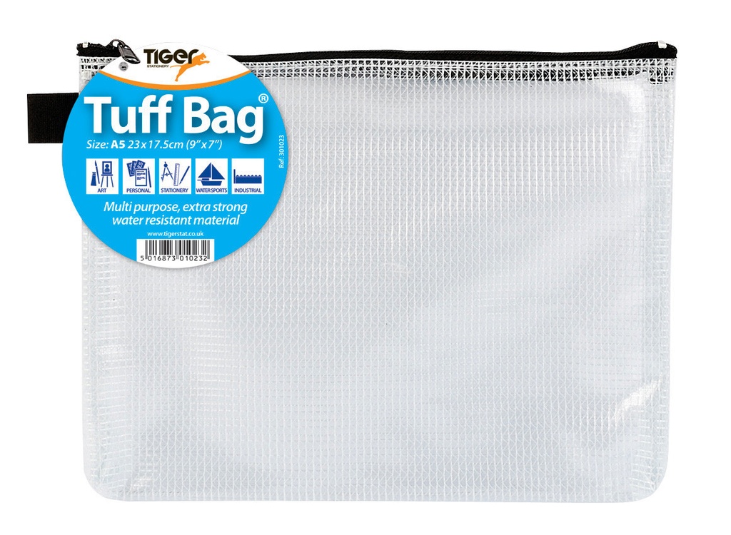 Tiger Tuff Zip Bag A5 (9x7") 