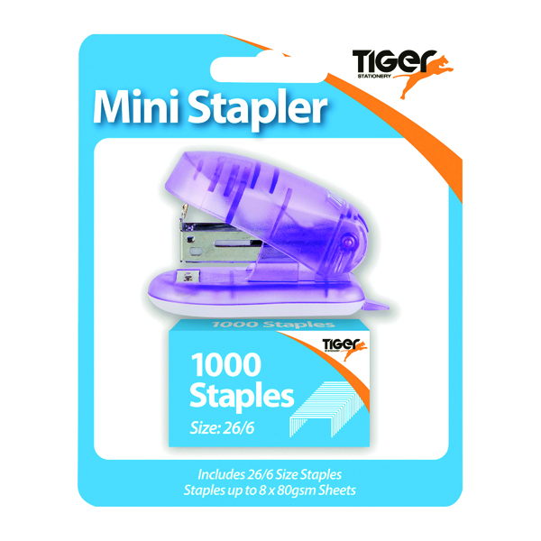 Tiger Mini Stapler & Staples 26/6 