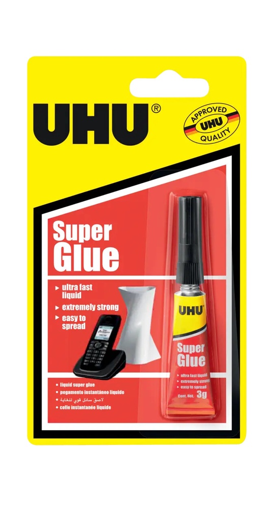 UHU Super 3g #37620 Glue (Singular) - (12/bx)
