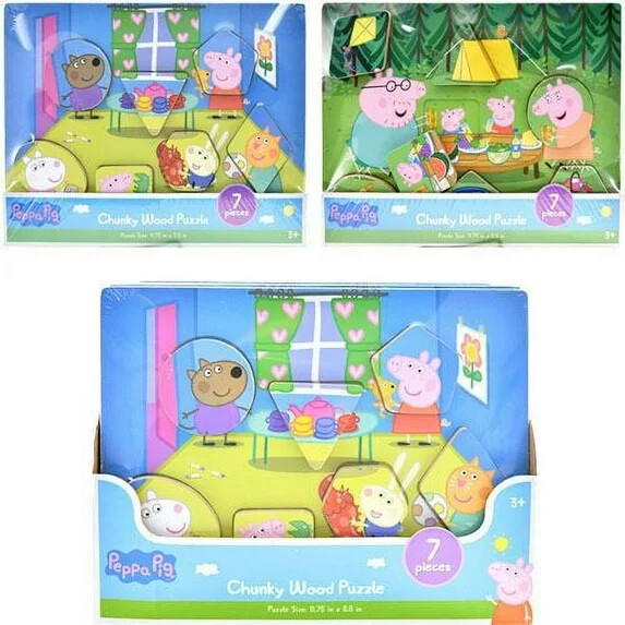 38817* Chunky Wood 7pc PEPPA PIG Puzzle