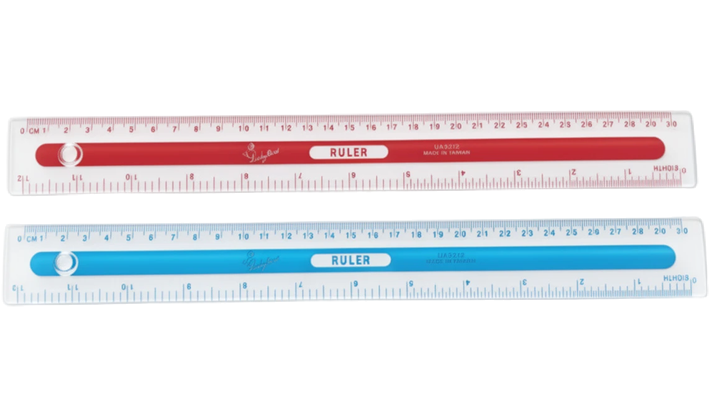 Plastic Ruler #U3212 12"/30cm (Singular) - (24/bx)