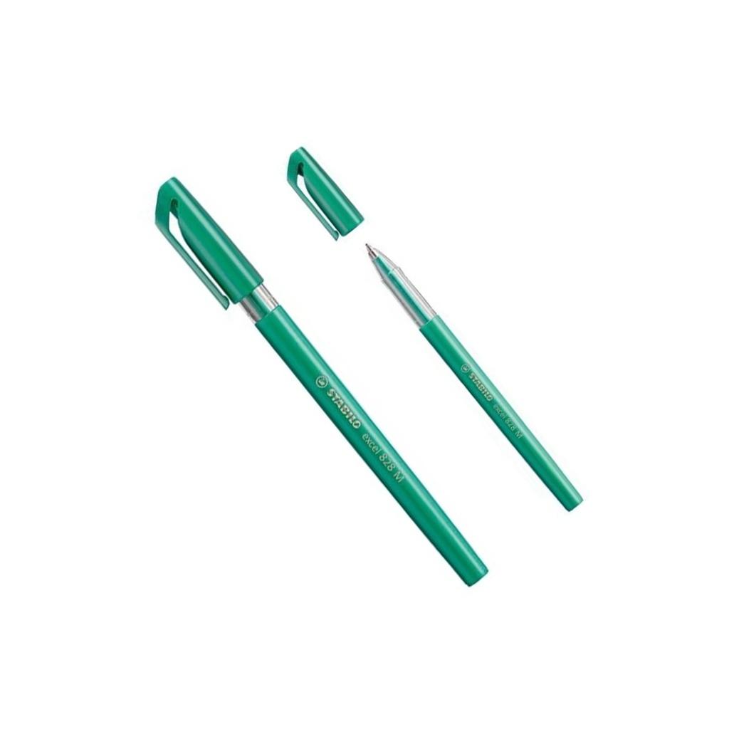 Stabilo Excel 828 GREEN MED BP Pens  - (10/bx)