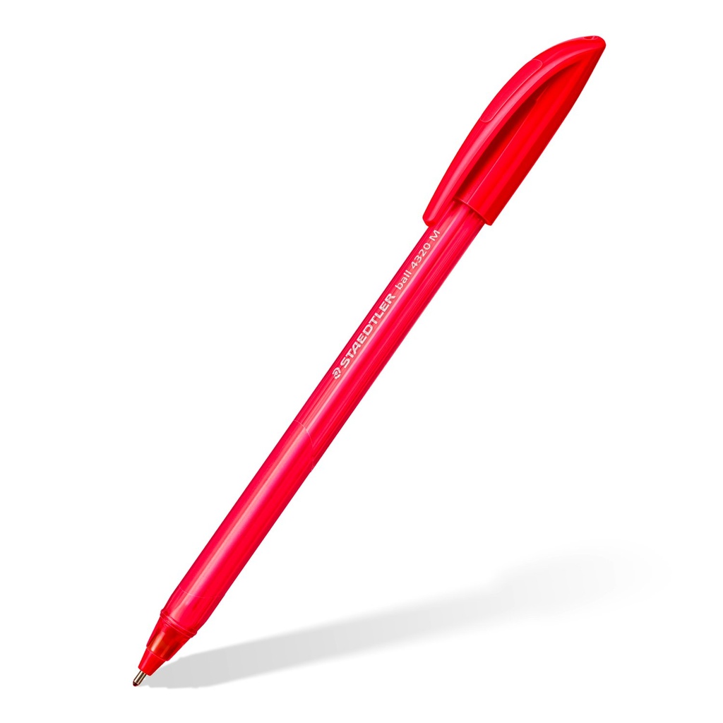 Staedtler #4320 M-2 RED MED Triangular Ballpoint Pen