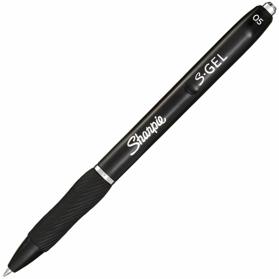 Sharpie S-Gel #2096145 BLACK FINE 0.5mm Retractable Pen - (12/bx)