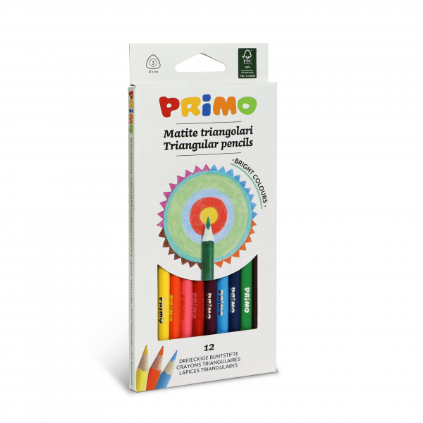 Primo Triangular #5151T Coloured Pencils 12s - (24/ctn)