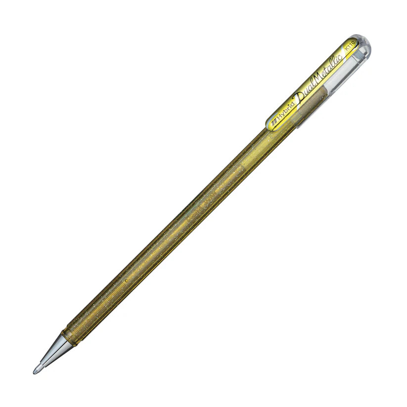 Pentel Hybrid Dual Metallic G/Roller Gold 1.0mm Pen