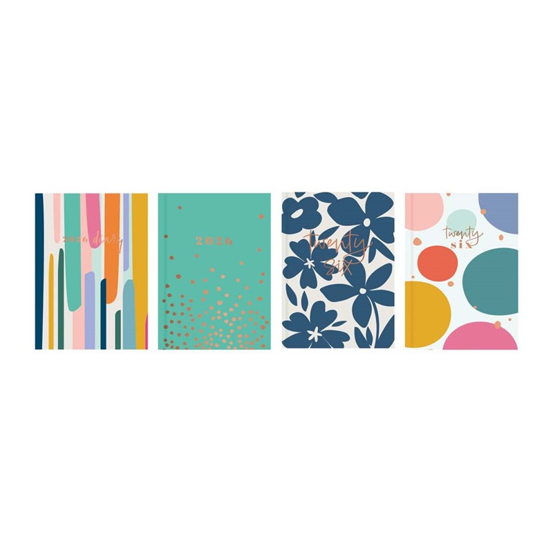 Pocket Diary Week To View Contemporary 2026 (4 Designs) 