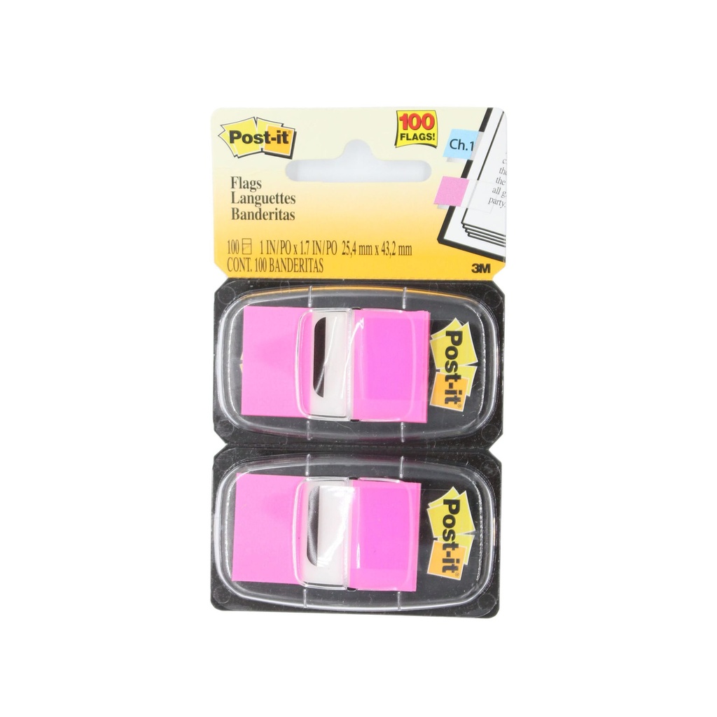 Post It Tape Flags PINK 3M 1"x1.7" - Sold Singular