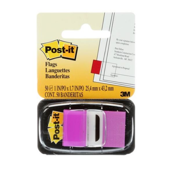 Post It Tape Flags PURPLE 3M 1" X 1.7" - Sold Singular