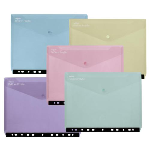 GRS Reborn Polyfile Ring Binder Wallet Pastel Asst.  - (5/pk)