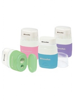 Swordfish Sharpener & Eraser Pastel Twin Combo 