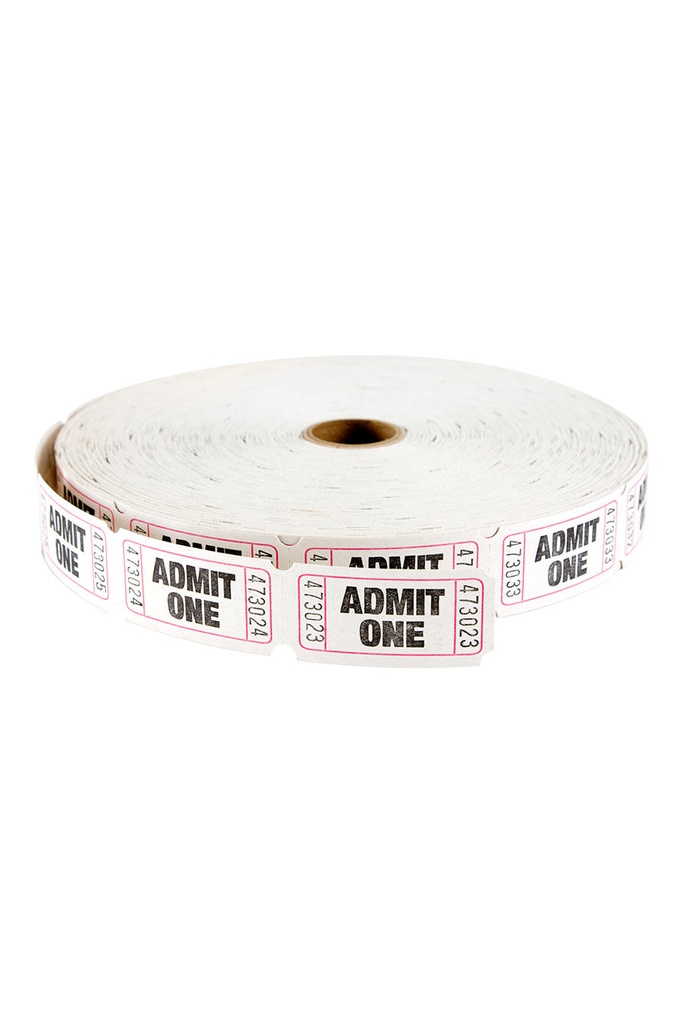 Admission Roll Tickets WHITE #18-613