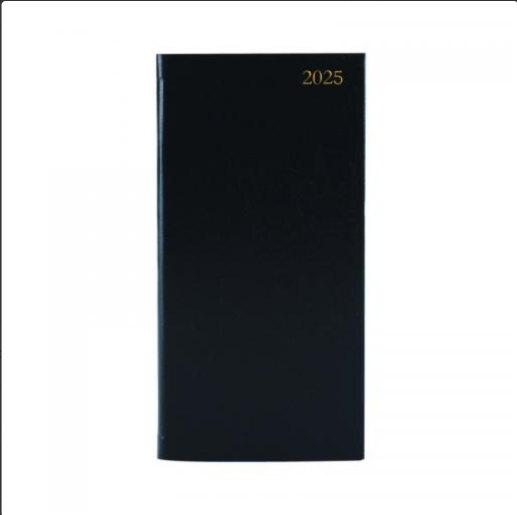Diary SLIM #KF1BK25 Week To View Black 2025 - Sale