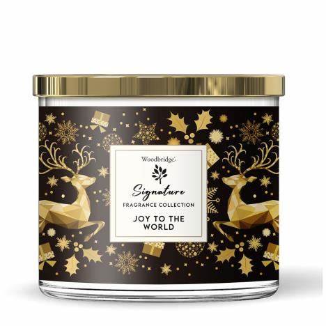 Wax Tumbler Candle Jar 410g - JOY TO THE WORLD