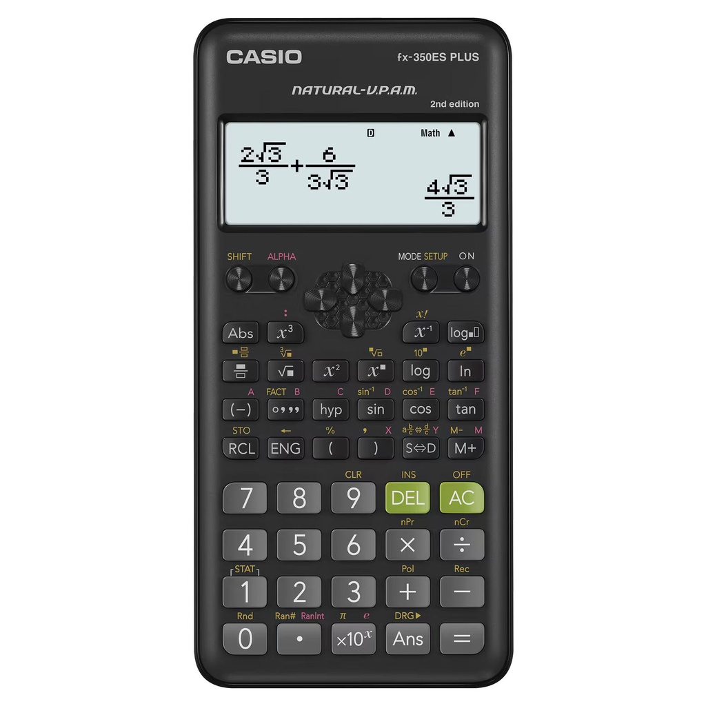 Casio Scientific 252 Functions Black #FX-350ESPLUS-2 Calc.