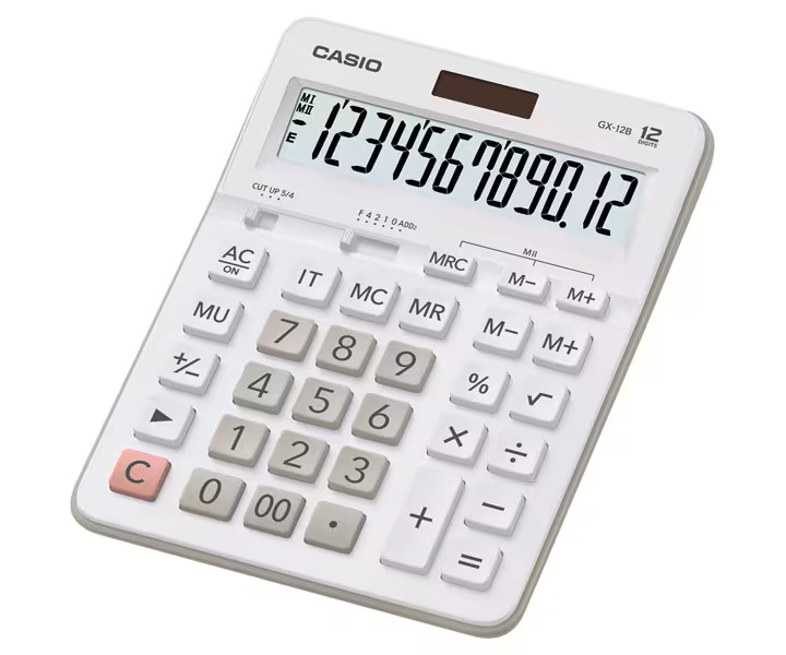 Casio Desktop 12 Digit White #GX-12B-WE Calculator