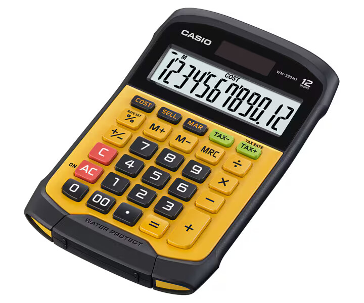 Casio Water Protected/Dust Proof 12 Digit #WM-320MT Calc.