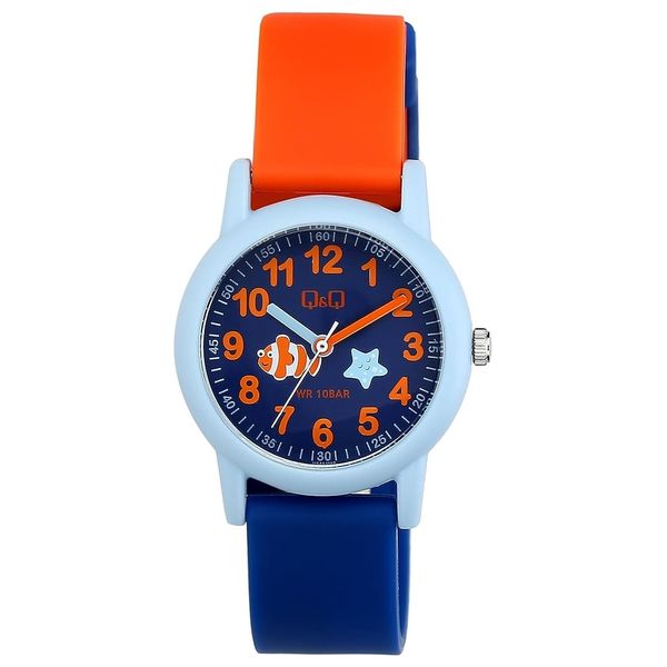 Q&Q #VS49J007Y (Fish) Blue Strap Kids Watch