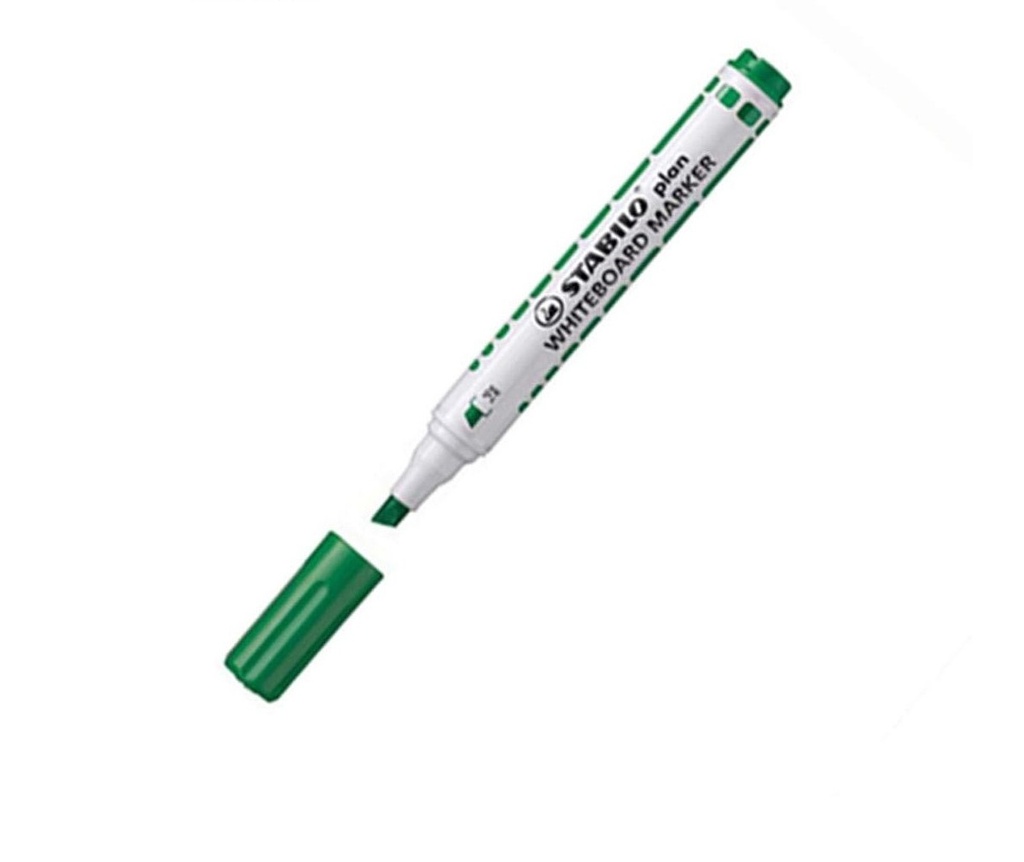 Plan Whiteboard GREEN Chisel Marker - (10/bx)