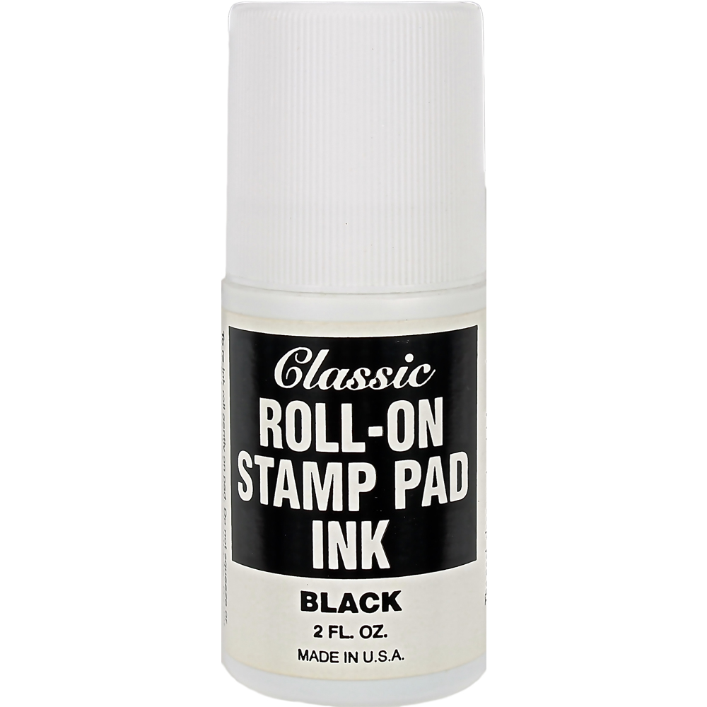 Classic Roll On Ink 2oz  BLACK #3020