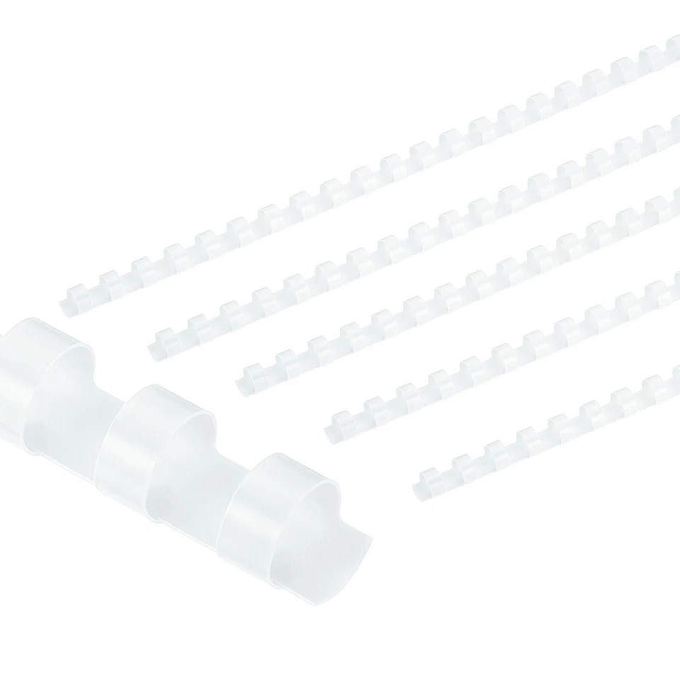 Binding Element 10mm (3/8) WHITE 21 Rings - (100/bx)