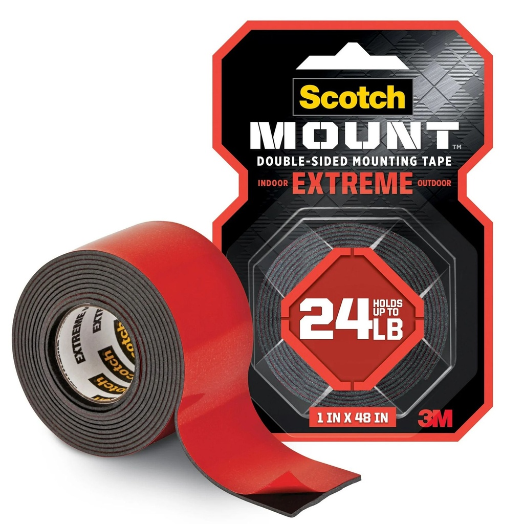 Scotch Extreme Mounting Tape 1"x 48"  - (24/bx)