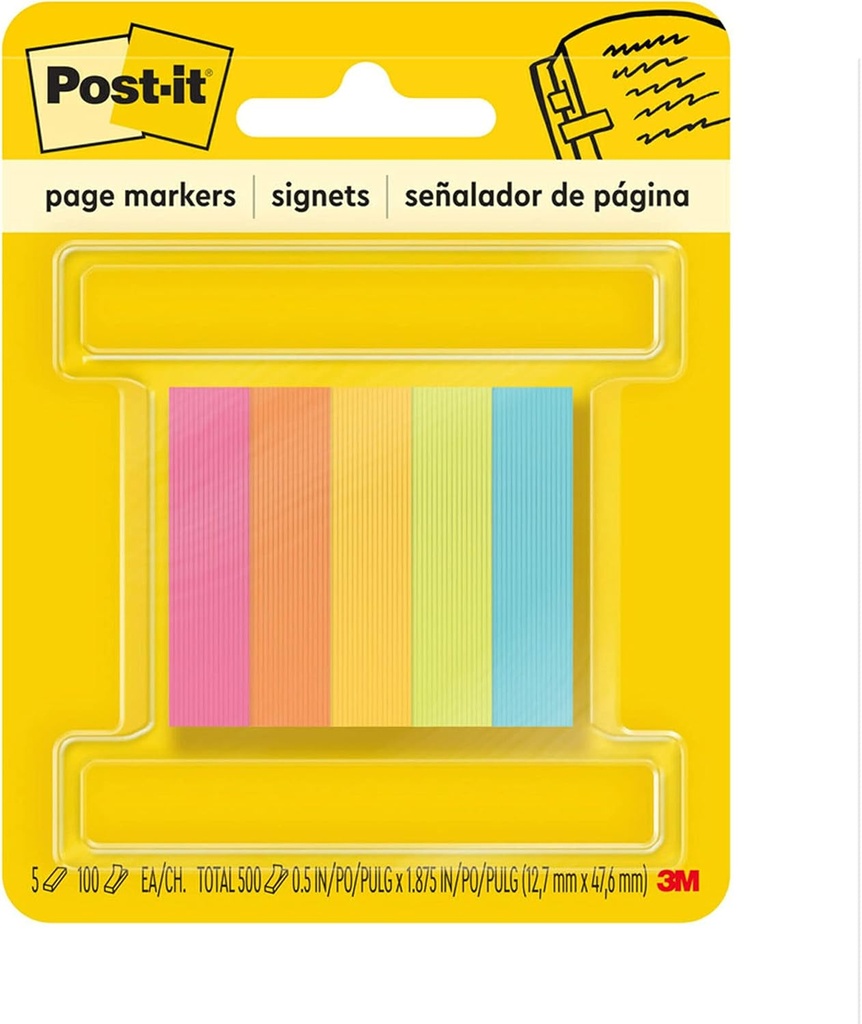 Post It Page Markers #670-5AN/58849 (5x100pk)