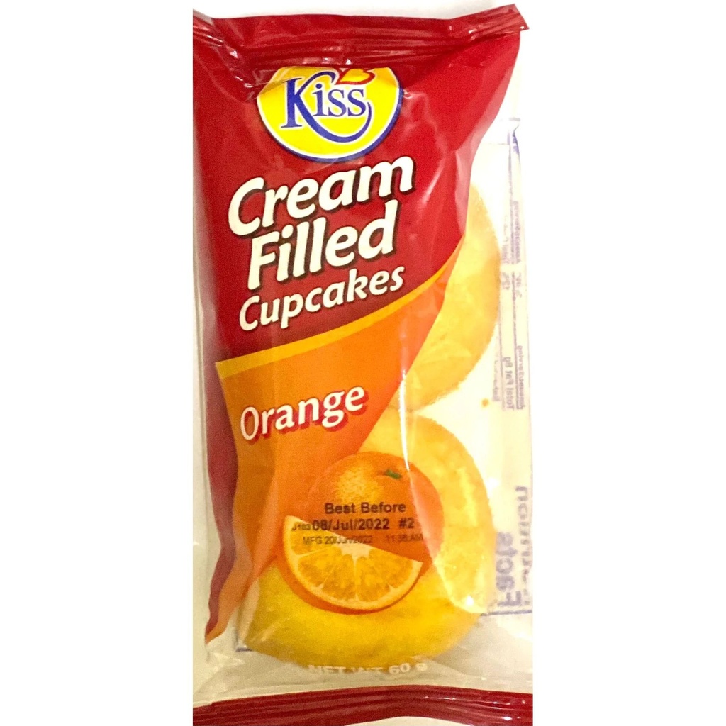Kiss Cakes Cream Filled Orange Cupcakes