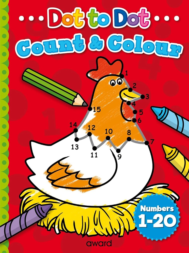 Count & Colour 1-20 Dot To Dot (CHICKEN)