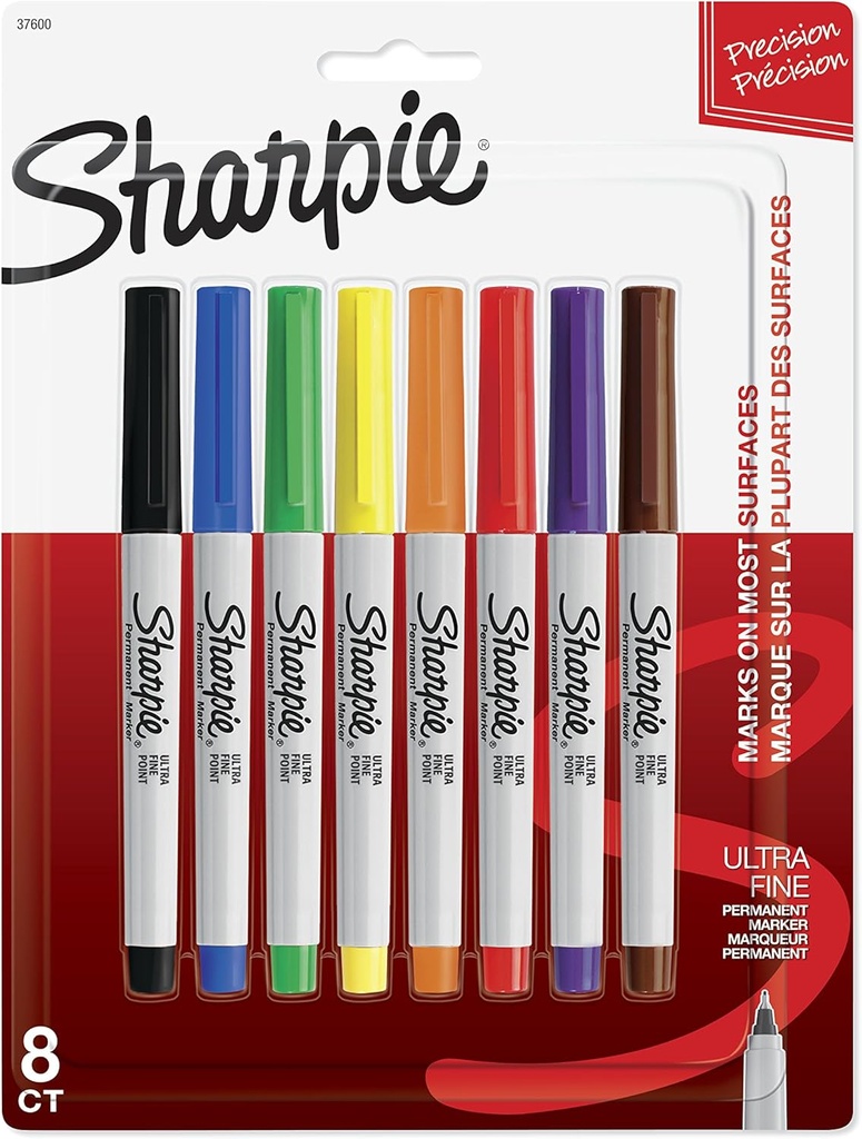 Sharpie #37600PP ULTRA FINE Classic Colour Marker Set 8pk