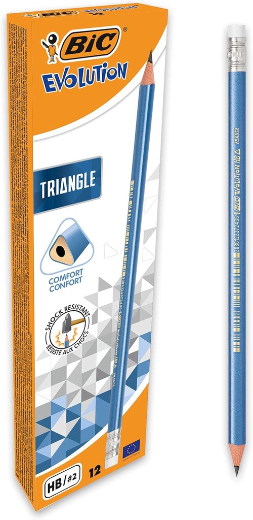 BIC Evolutions Graphite TRIANGULAR HB #2 Pencils - (12/bx)
