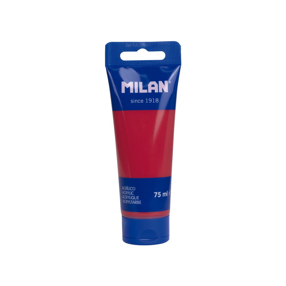 Milan Acrylic 75ml CARMINE CORAL RED Tube Paint #101731