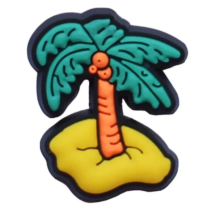 Croc Shoe Charms - PALM TREE ISLAND #13-57