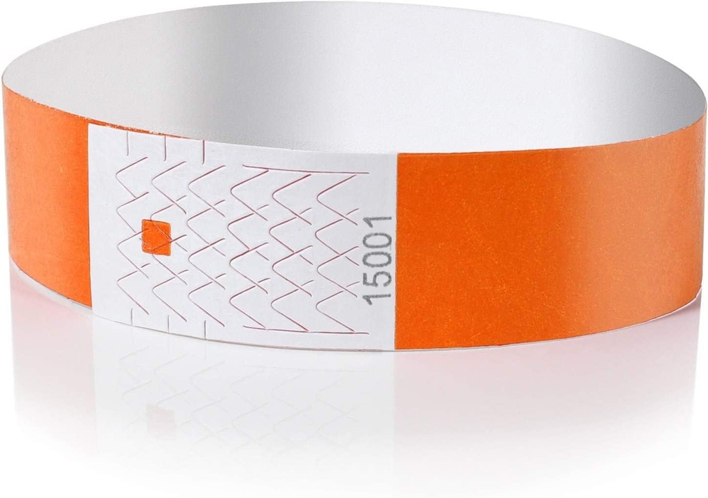 Wristbands 3/4 x 10" ORANGE (Sold as 100/pk)