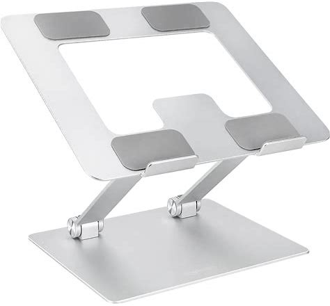 Laptop Stand Foldable Silver Aluminium Alloy L:260mm