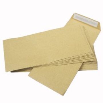 Manilla Envelopes 4 1/8x9 1/2" Peel & Seal 100g Sold 50pk Only - (2000/ctn)