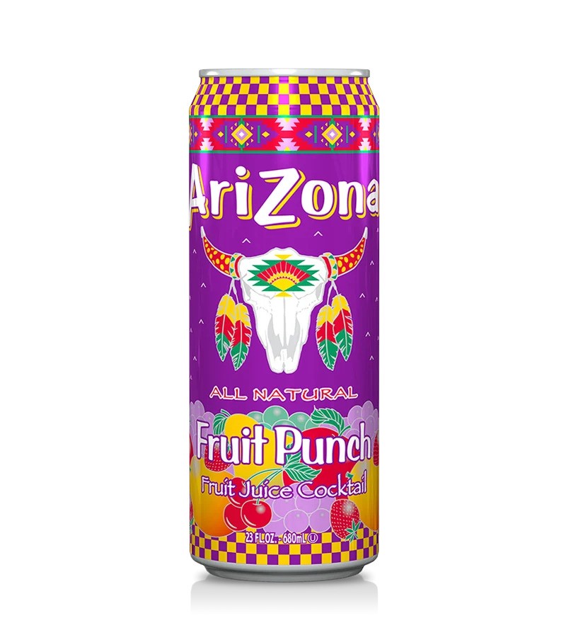 Arizona All-Natural Fruit Punch Juice Cocktail 22oz Can