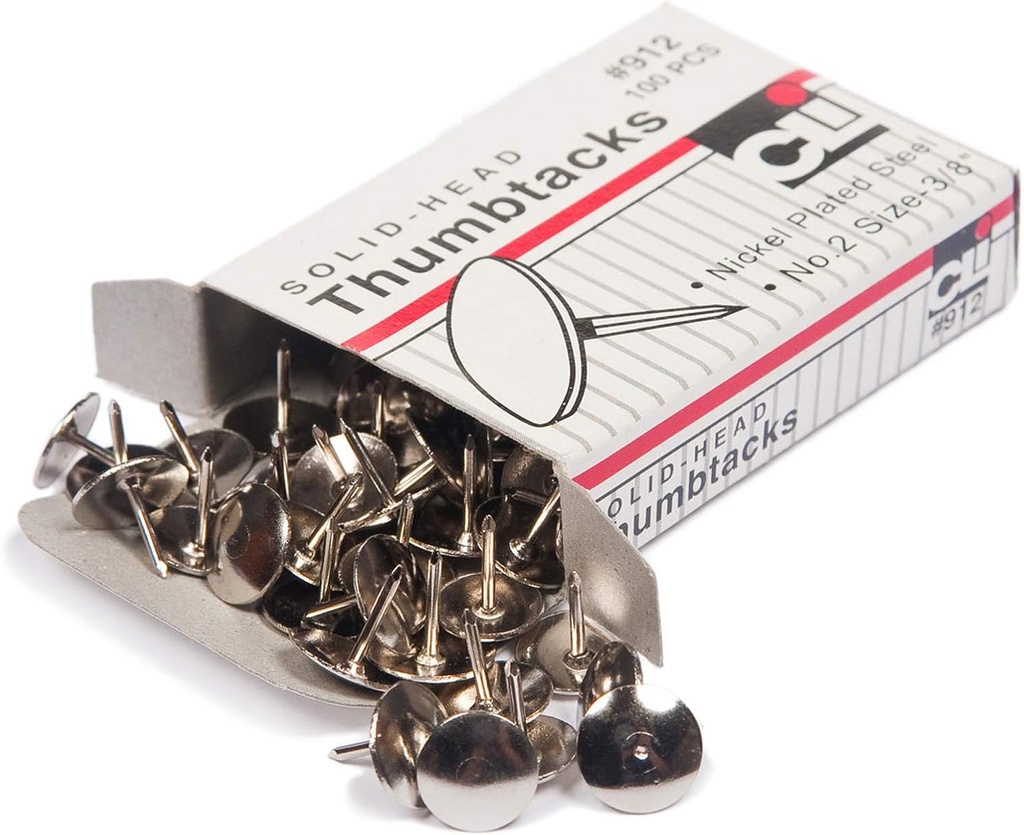 Thumb Tacks #912 (3/8" Head) 100/bx - (10pk/shrink wrap)
