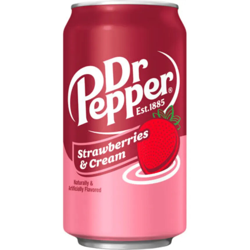 Dr. Pepper Strawberries & Cream 12oz Can