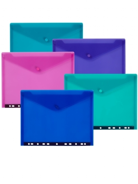 Snopake Polyfile Ring Binder Wallet A4 Electra Asst.