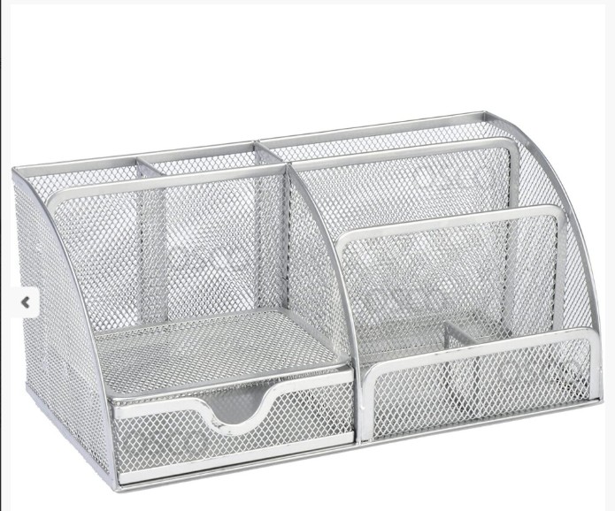 Desk Organizer Large Wiremesh SILVER #MD02